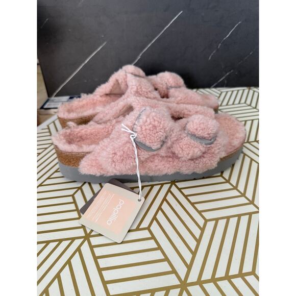 Papillio Birkenstock Arizona Big Buckle Genuine Shearling Slide Sandal | Size 42 - Picture 3 of 7